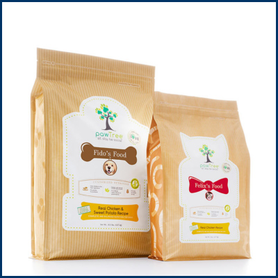 PawTree Pet Food in branded bags