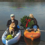 Kayaking with Goldendoodles