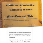 Hearing Dog Training Certificate