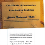 Hearing Dog Training Certificate
